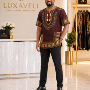 Unisex African Dashiki Shirt: Vibrant Cotton Print, Cultural Style