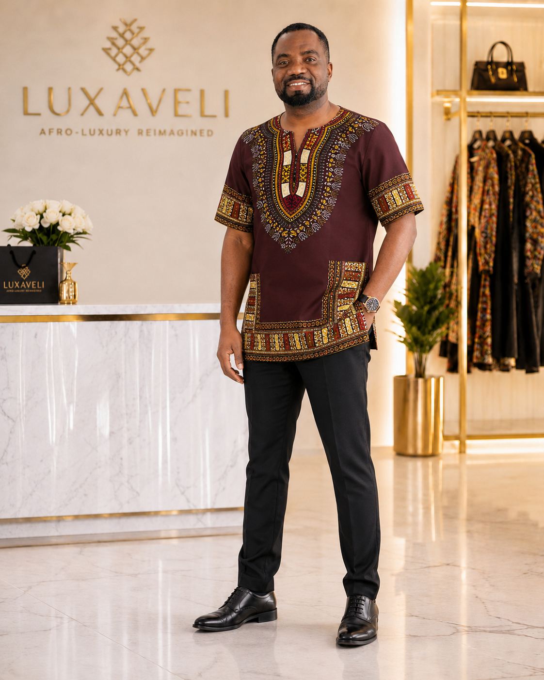 Unisex African Dashiki Shirt: Vibrant Cotton Print, Cultural Style