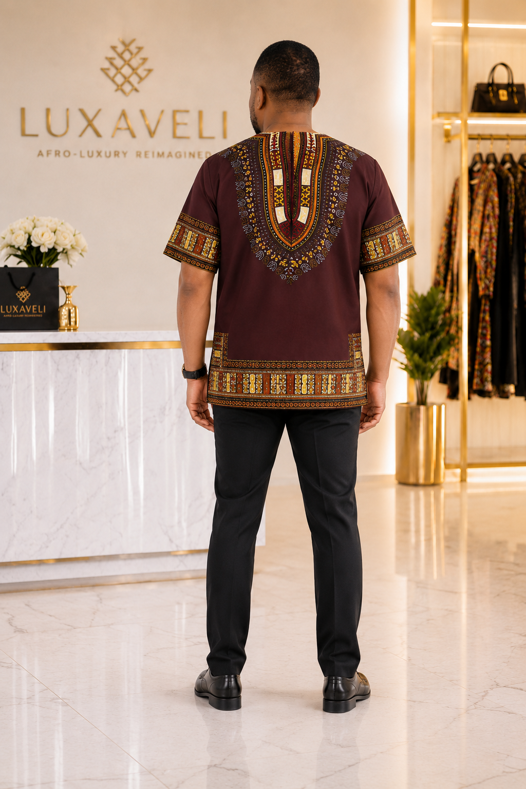 Unisex African Dashiki Shirt: Vibrant Cotton Print, Cultural Style - Image 3