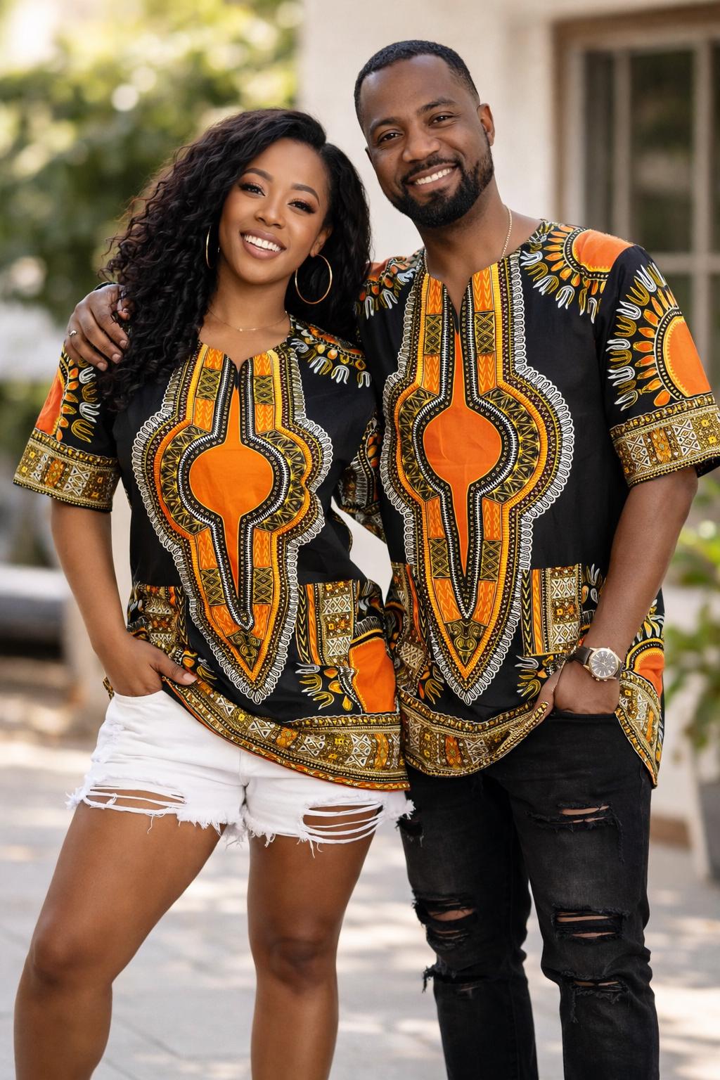 Unisex Dashiki Oval design, 100% Cotton