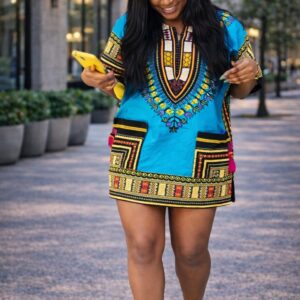 Unisex African Dashiki Shirt: Vibrant Cotton Print, Cultural Style