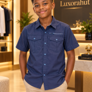 Boys' Utility Short-Sleeve Button-Down Shirt