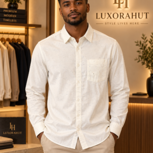 Men's Speckled Fleck Long-Sleeve Button-Down Shirt