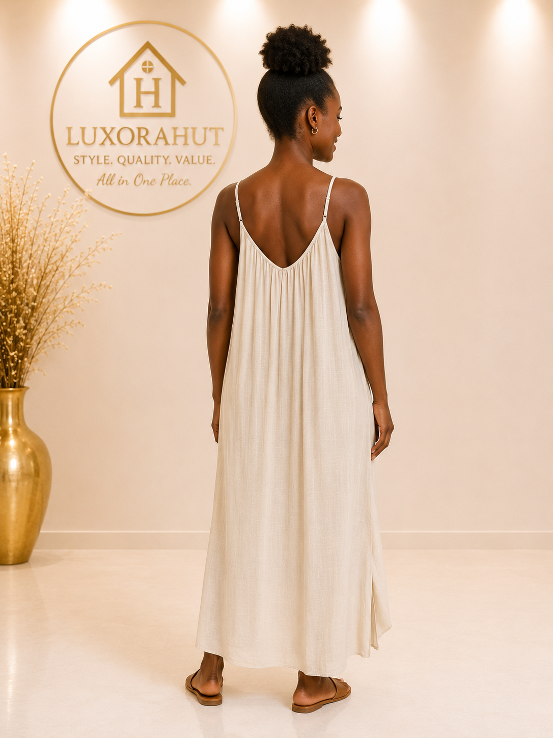 Button-Front Cami Maxi pants - Image 2